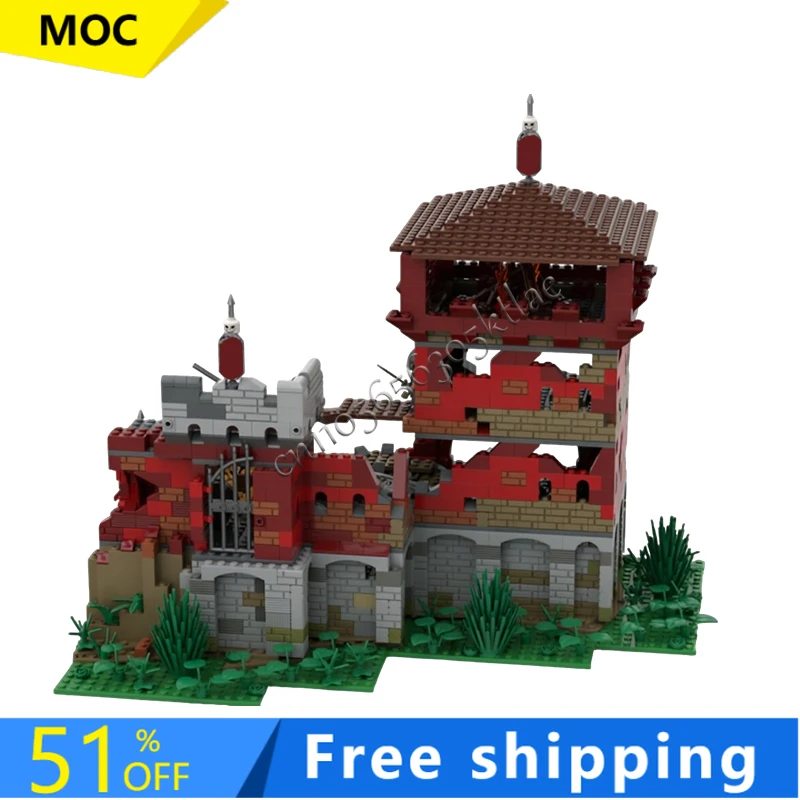 

1564 PCS MOC Medieval Strange Warrior Castle Modular Model Building Blocks DIY Education Assembly Bricks Toys Kids Birthday Gift