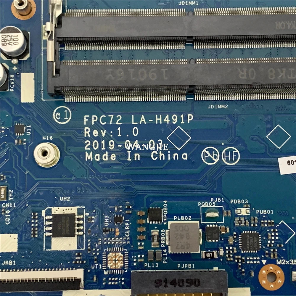 L59771-601 FPC72 LA-H491P ل HP Omen 5 PLUS 17-CB 17T-CB اللوحة الأم للكمبيوتر المحمول SRFCR i5-9300H CPU GTX 1650 4GB 100% تم اختبارها بالكامل