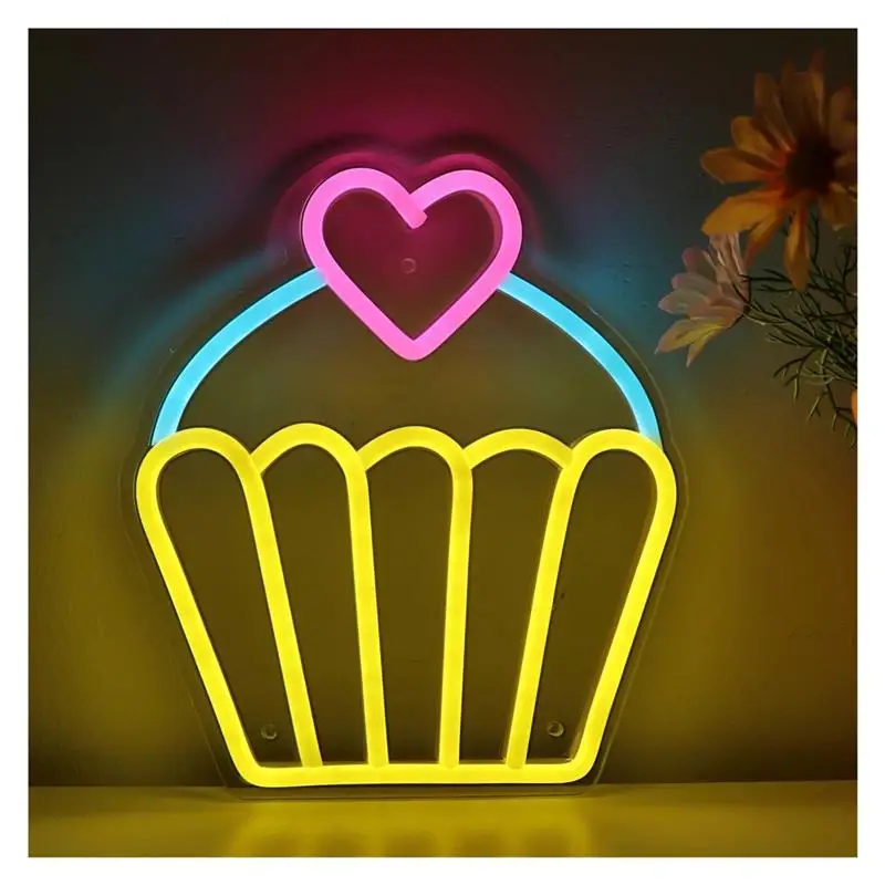 pink-heart-cup-cake-muffin-wall-neon-sign-for-birthday-room-party-decoration-usb-powered-212cm×239cm