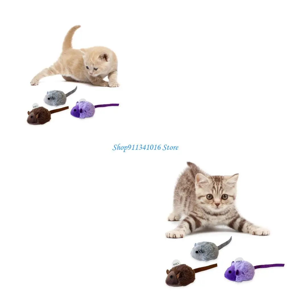 

Cats Toy Squeaky Plush Mice Cats Toy Automatic Electronic Moving Mouse Cats Toy