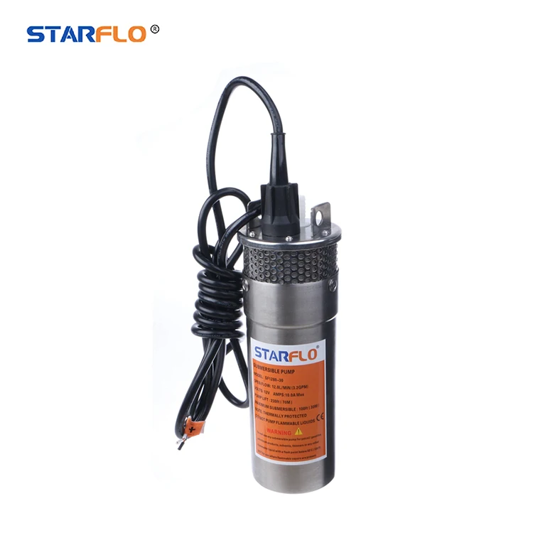 2026unique STARFLO Factory Price 12LPM Agriculture Irrigation Stainless Steel Submersible Electric Water Pump for Bore Well