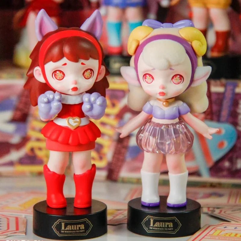 حقيقي لورا وولف والرجل سلسلة حفلة الشاي صندوق أعمى العصرية لعبة مجسمة تحصيل الظلام الشكل حلية سر هدية عيد الميلاد #3