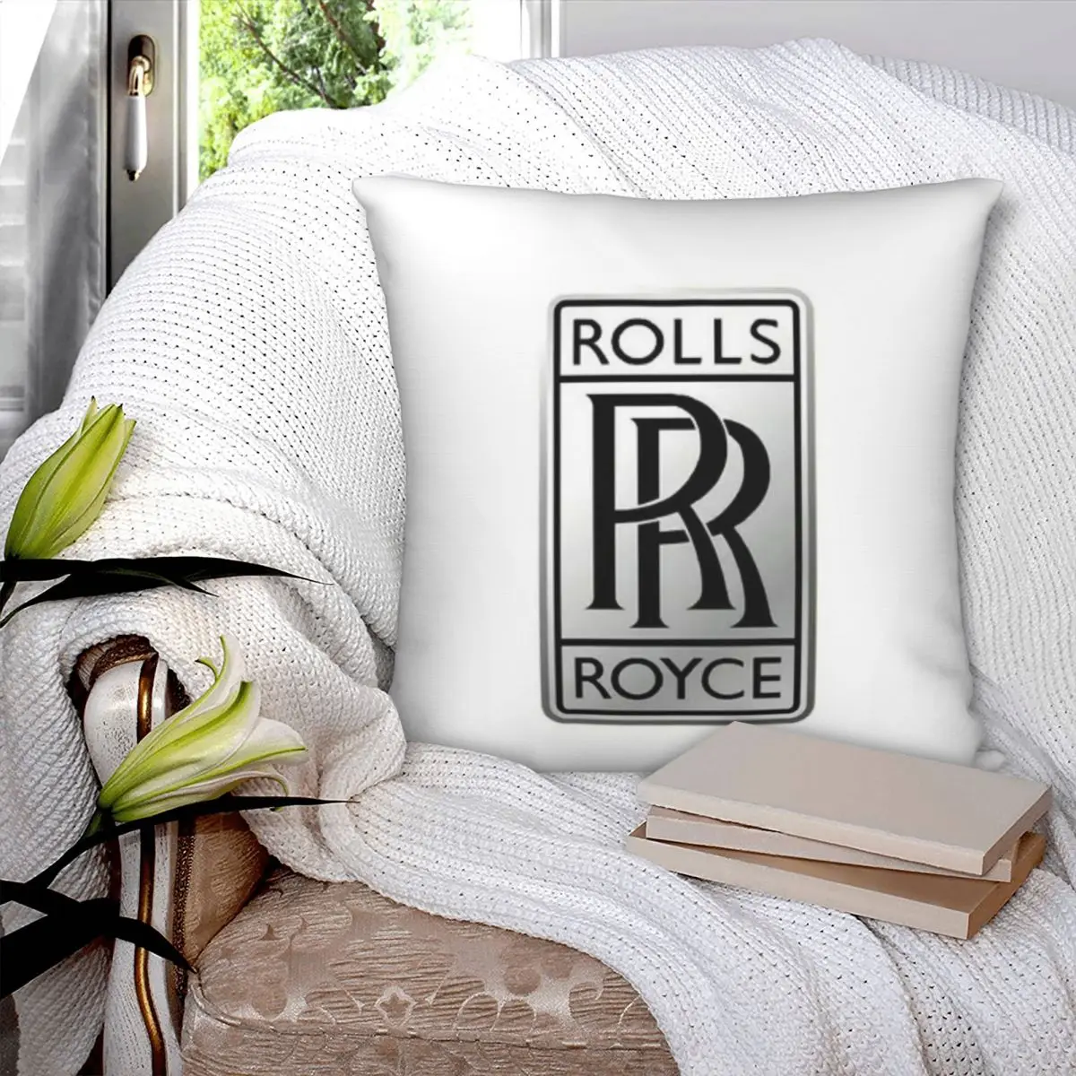 Rolls Royce Square Pillowcase Polyester Pillow Cover Velvet Cushion Decor Comfort Throw Pillow For Home Car