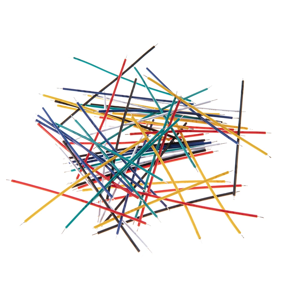 130PCS 8cm 10cm 6Colors 24AWG Breadboard Jumper Wire Cable Kit Tin-Plated PCB Solder Cable Flexible PVC Electronic Wire 5cm