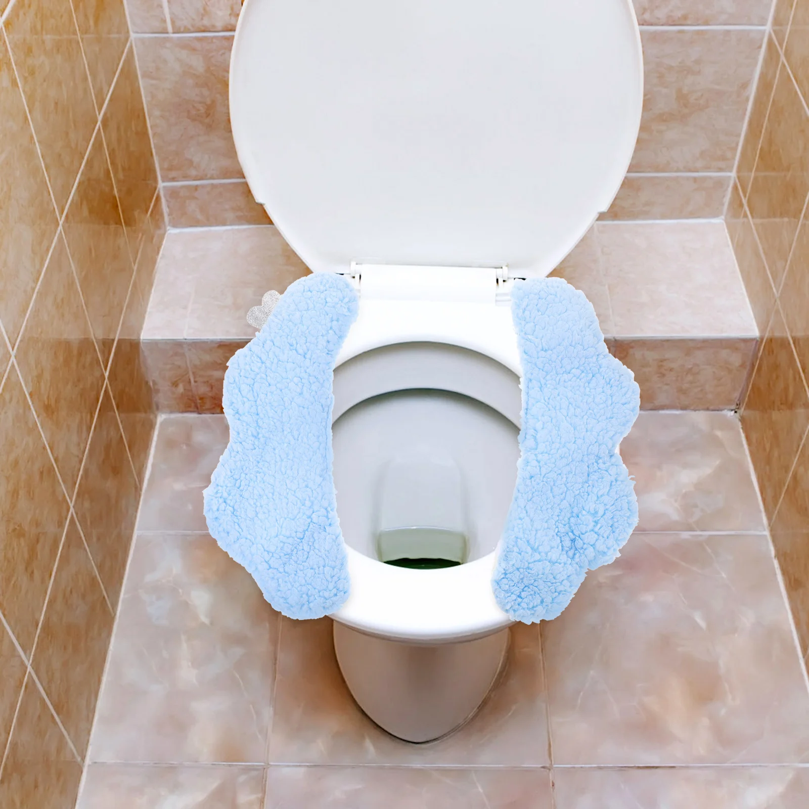 

2pcs Cotton Toilet Seat Cushions Cloud-Shaped Washable Reusable Soft Potty Covers For Kids Home Adorable Toilet Mats