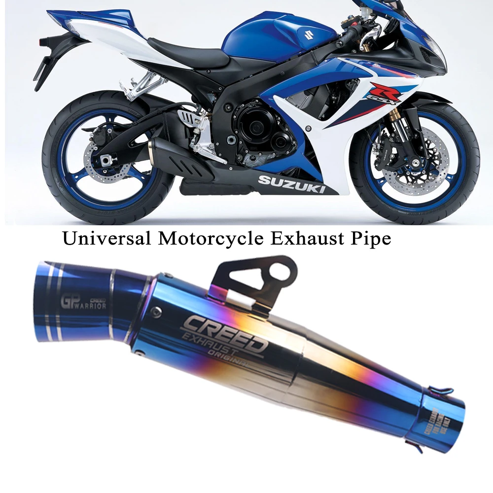 Universal Motorcycle Exhaust Muffler Stainless Steel Escapes Pipe Exhaust System Tube pipe