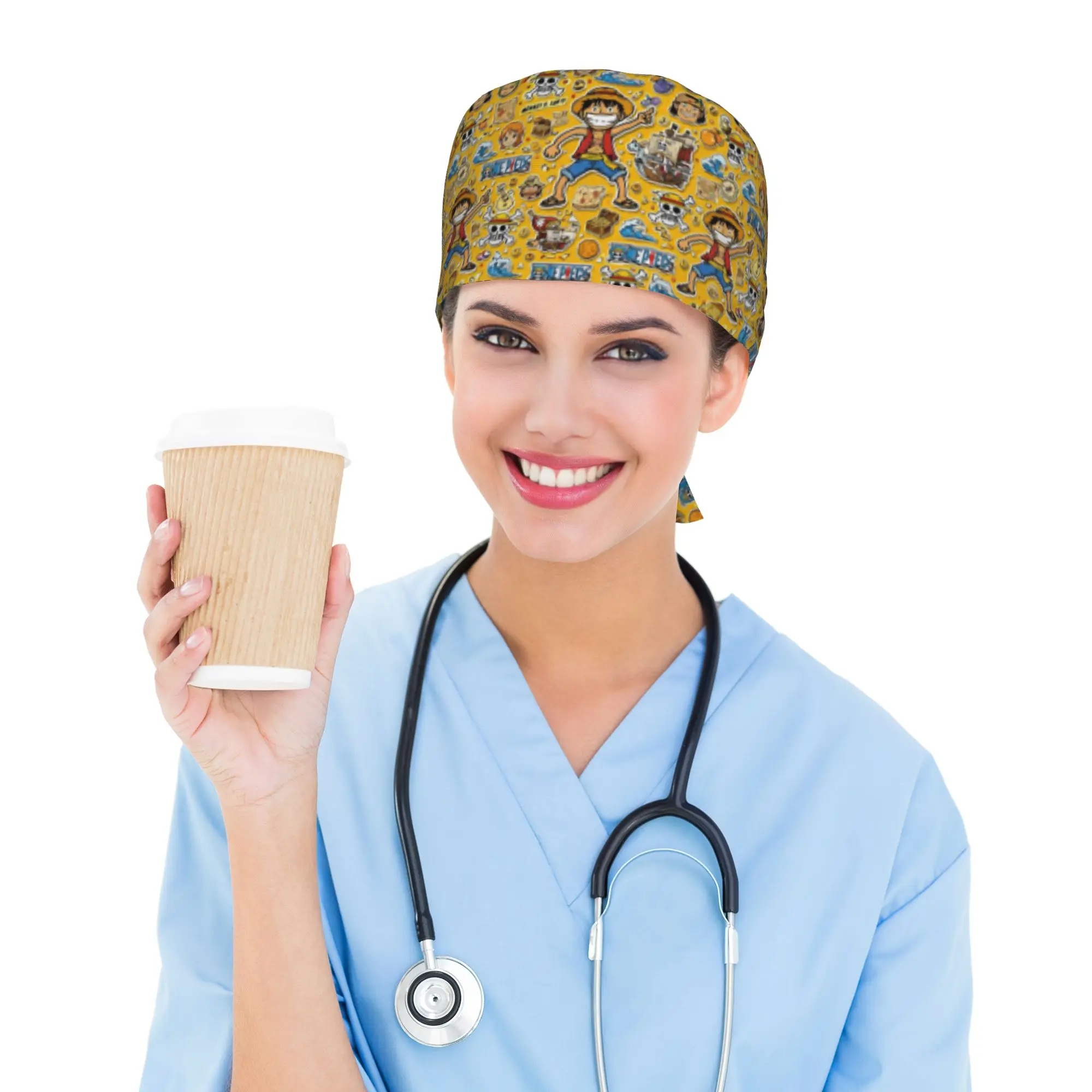 Custom One P-Pieces Breathable Scrub Hat Surgical Scrub Caps Unisex Nurse Medical Cap  Work Scrubs Hat for Medical Surgical - view 5