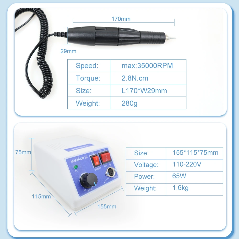 Xysz 35000 rpm máquina de polimento e-tipo micromotor para dentadura polonês equipamentos dental lidar com moedor manicure ferramenta