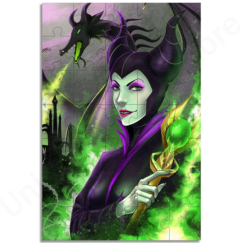 35/300/500/1000 Pcs Disney Villain Jigsaw Puzzle Manual Diy Jigsaw Puzzle Kids Learning Educational Toys Kid's Birthday Gifts