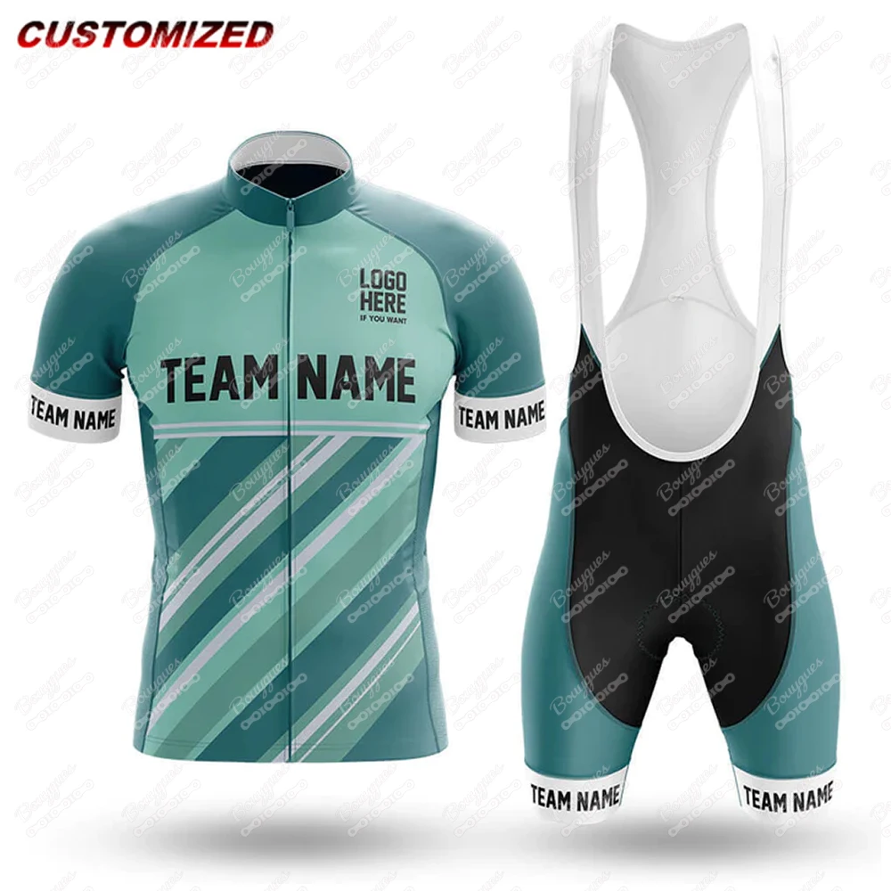 Customized Team Name Men Short Sleeve Cycling Jersey Sets Maillot Ropa Ciclismo Outdoor sports Bicycle Clothing Bike Shirts