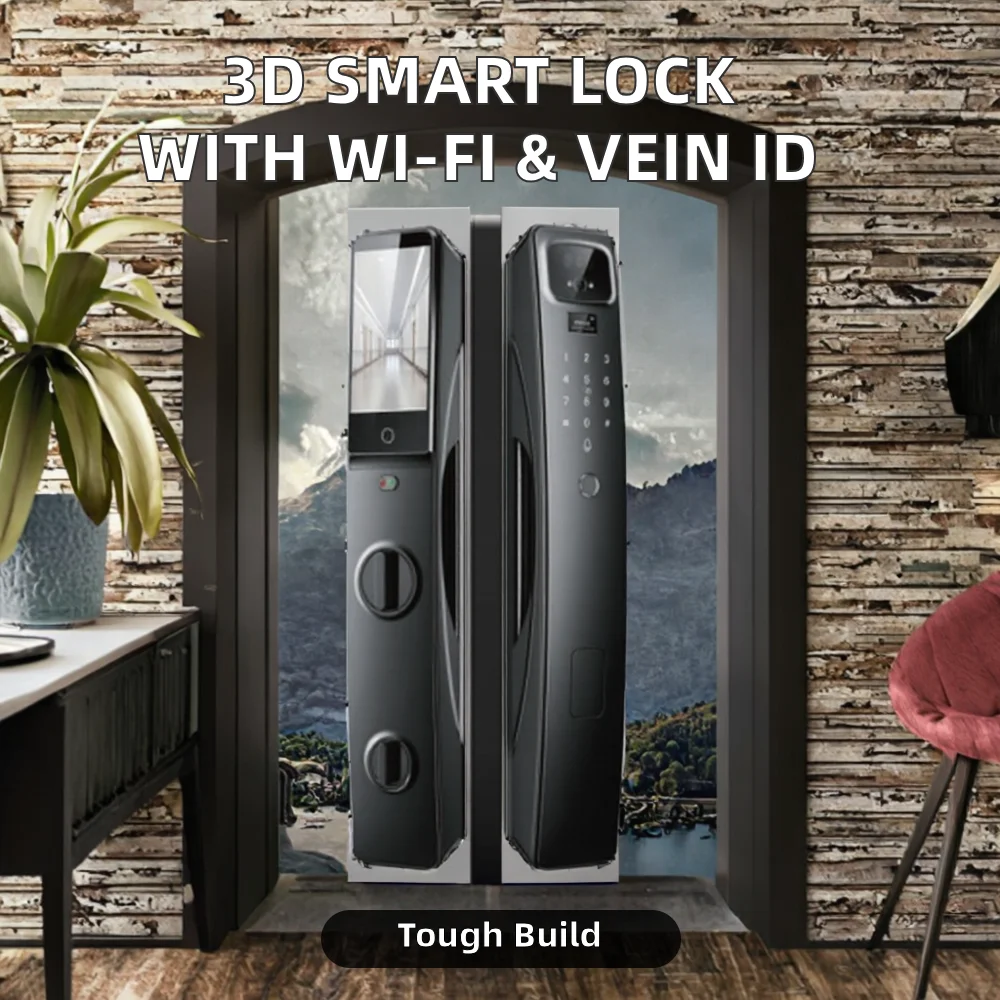 Dedicated 3D Lock Fingerprint Vein Recognition WiFi Outdoor Intercom Wood Steel Connection Aluminum Door Memory Card Locks 3