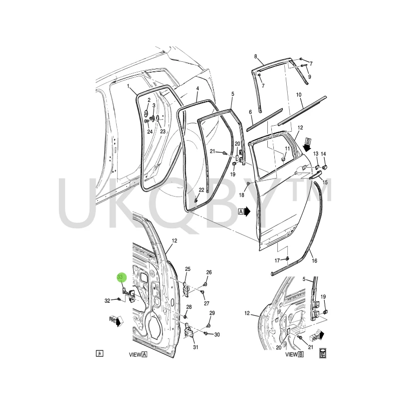 22792601 Suitable for Ca di ll ac SRX Rear door limiter connector, rear door limiter