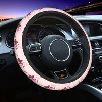 Custom 37-38cm Cheshire Cat Auto Car Steering Wheel Cover Anti-Slip Universal 14.5-15 Inch Steering Wheel Protector for Sedan