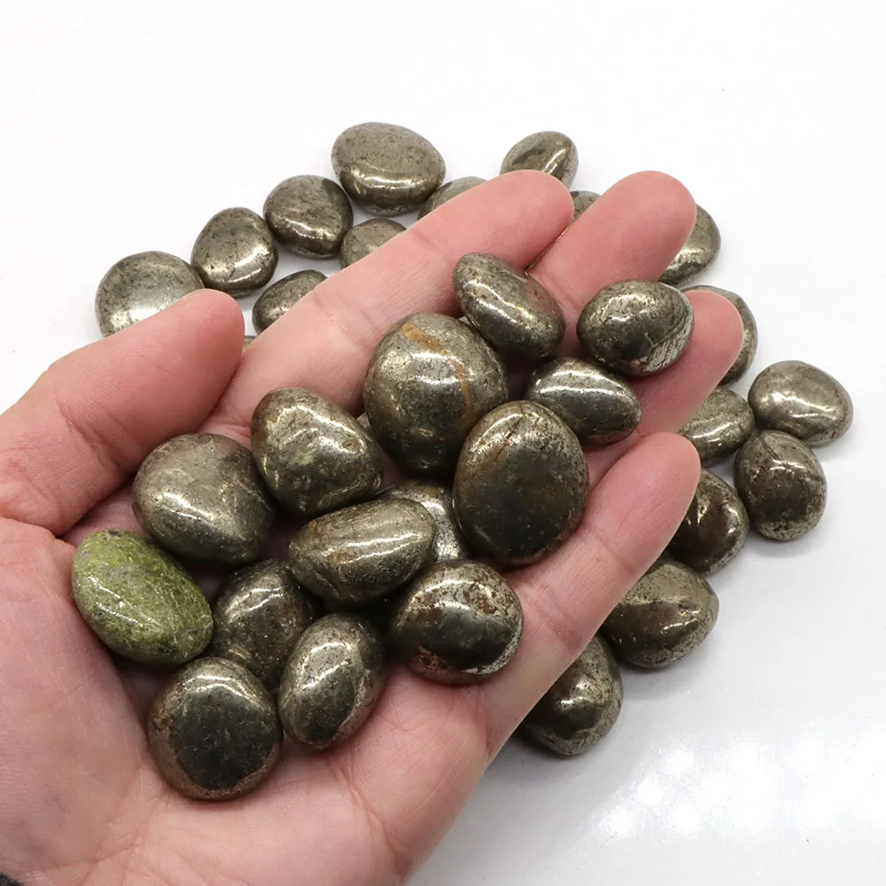 Natural Round Iron Pyrite Crystal Tumbled Bulk Healing Mineral Specime Gemstones Gem Raw Aquarium Decoration Gift