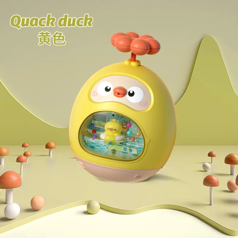 เด็กเป็ดสีเหลือง Tumbler 0-6 เดือนอาบน้ําเด็กเล่นน้ํา Artifact ปริศนาการศึกษาปฐมวัยสําหรับเด็กอายุมากกว่า 1 ปี