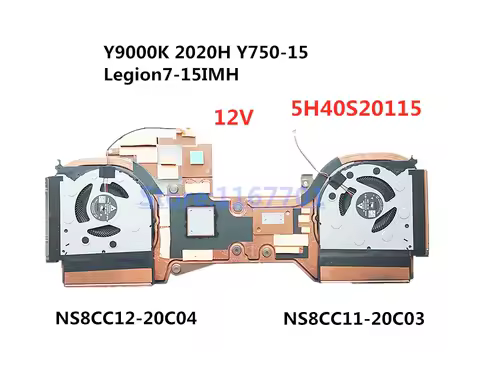 New Laptop CPU/GPU Cooler Heatsink&amp;Fan For Lenovo Legion 7i 7-15IMH Y750-15 Y9000K 2020H 5H40S20115 NS8CC11-20C03 NS8CC12-20C04