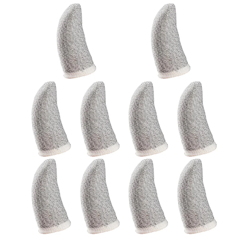 

10 pcs Anti-sweat Finger Cots Yellow Edge Fabric Protectors Sweat-proof Durable Game Props Breathing Comfortable Finger Sleeves