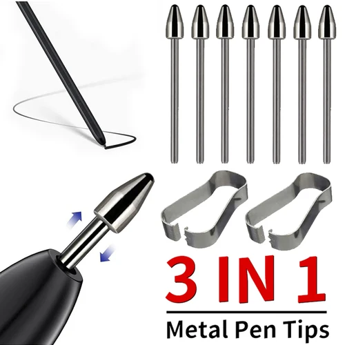 Puntas de lápiz de repuesto de Metal resistentes al desgaste para Samsung Galaxy Tab S7 S8 S9 + S23 Note20, puntas de lápiz táctil de aleación de titanio