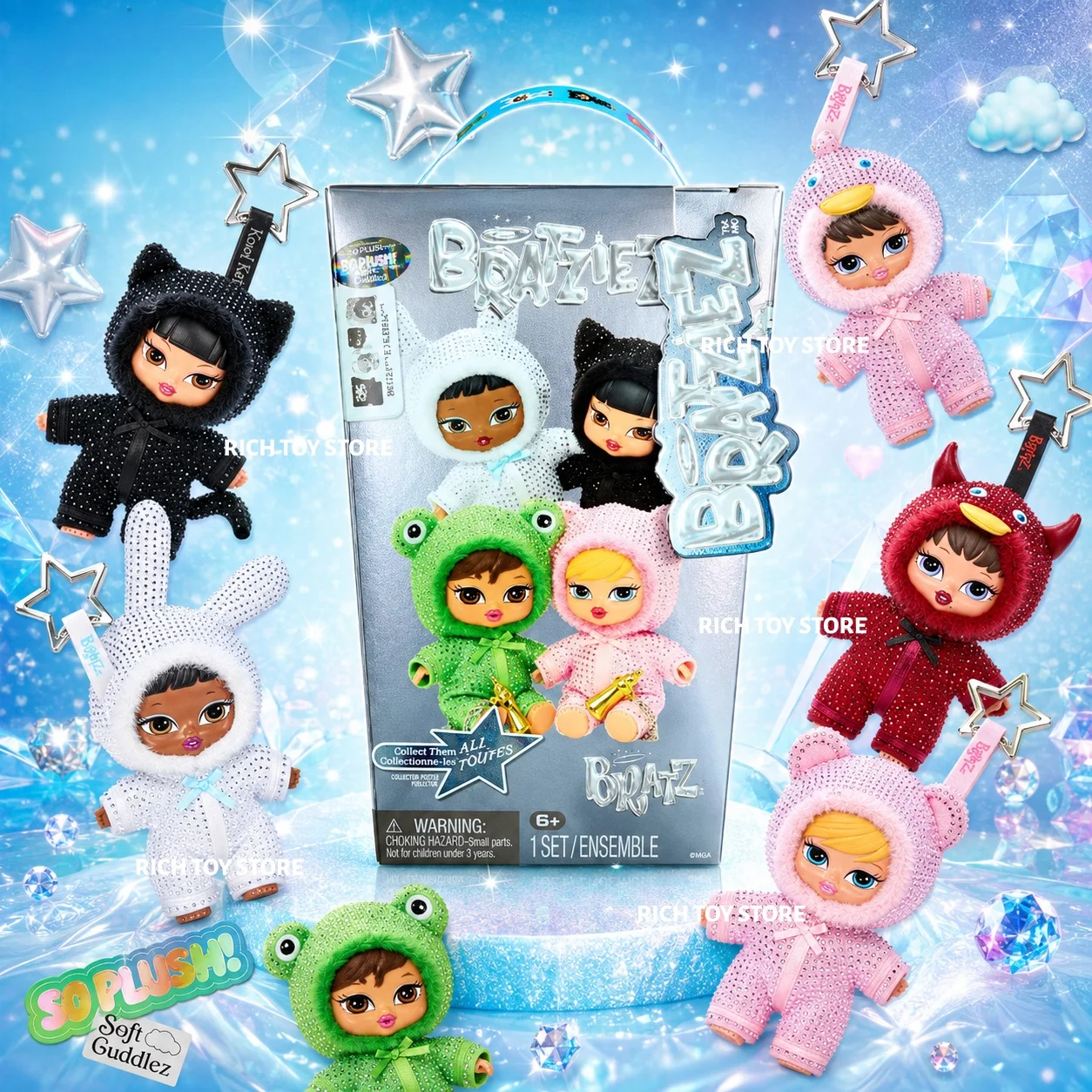 Original Bratz Bratziez Bling Series Blind Box 25. Bratziez Jubiläums-Plüsch-Blindbox