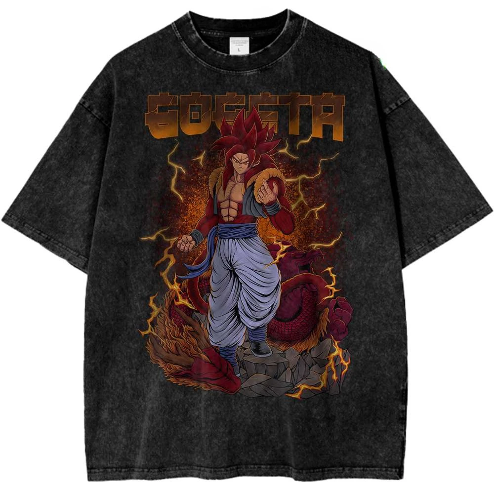 

SSJ4 Vegito Dragon Ball Z Shirt Vintage Anime T-Shirt for Fans Men's 2026 Summer Fashion Oversize Harajuku Y2K Top Streetwear