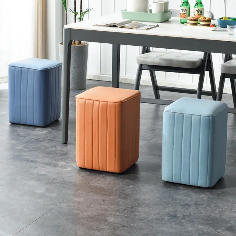 Fashion Home Bedroom Dressing Stool Soft Bag Mat Comfort Durable Dining Chairs Hallway  High Bullet Sponge Kitchen Stools