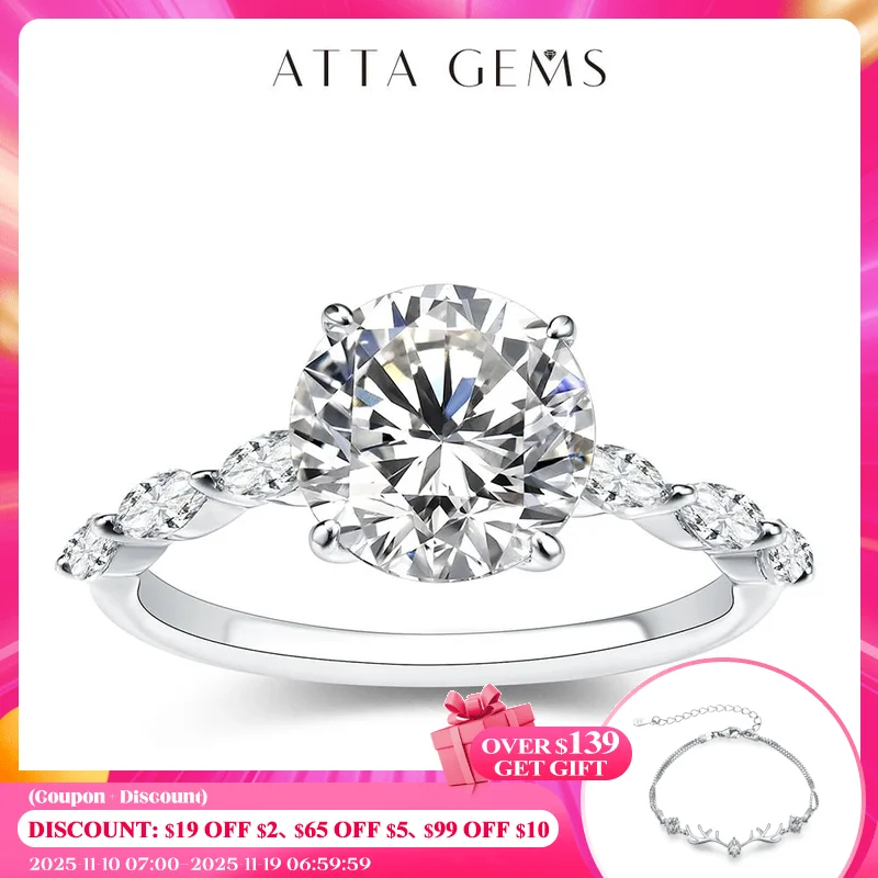 

Новинка, кольцо из жёлтого золота с муассанитом, 18 К, 14 к, 10 к