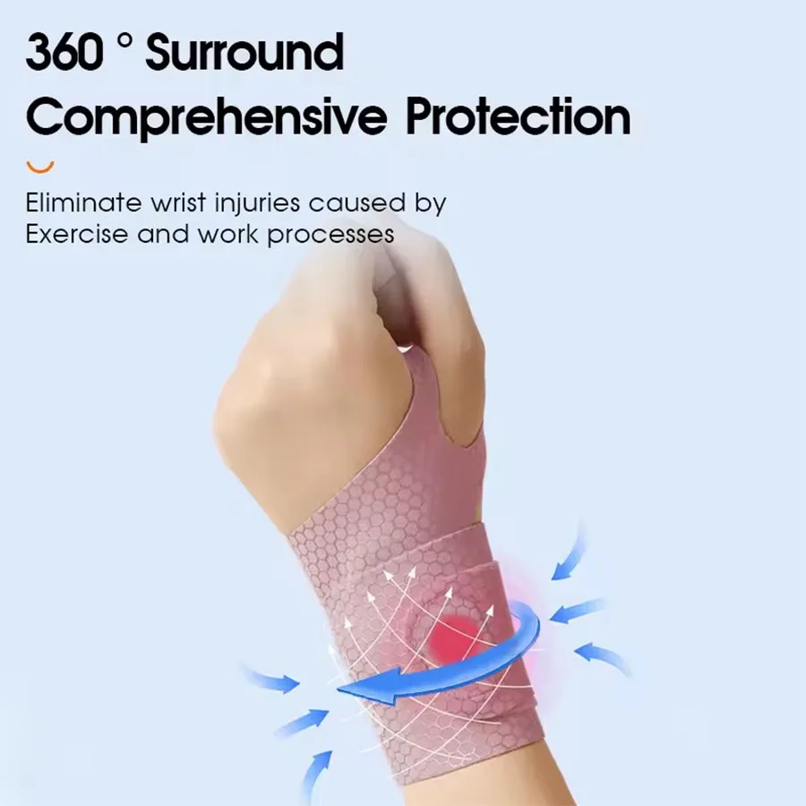 

3Pcs New Stretch Wrist Brace Adjustable Wrap Around Compression Wrist Strap Sports Sprain Chronic Strain Joint Discomfort Unisex