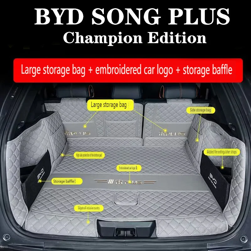 Tappetino per bagagliaio posteriore per auto bagagliaio per bagagliaio vassoio per bagagliaio posteriore accessori per bagagli per BYD SONG PLUS