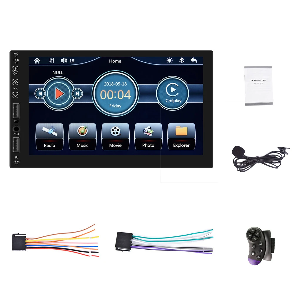 

7 inch Double Din Car Stereo with Carplay & Android Auto Play MP5 Radio