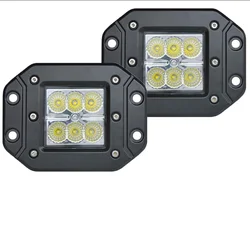 2PCS 18W Flush Mount LED Light Pods Upgraded Spot Flood Combo Beam LED Work Light Backup Light Reverse Light for lada niva Lamp