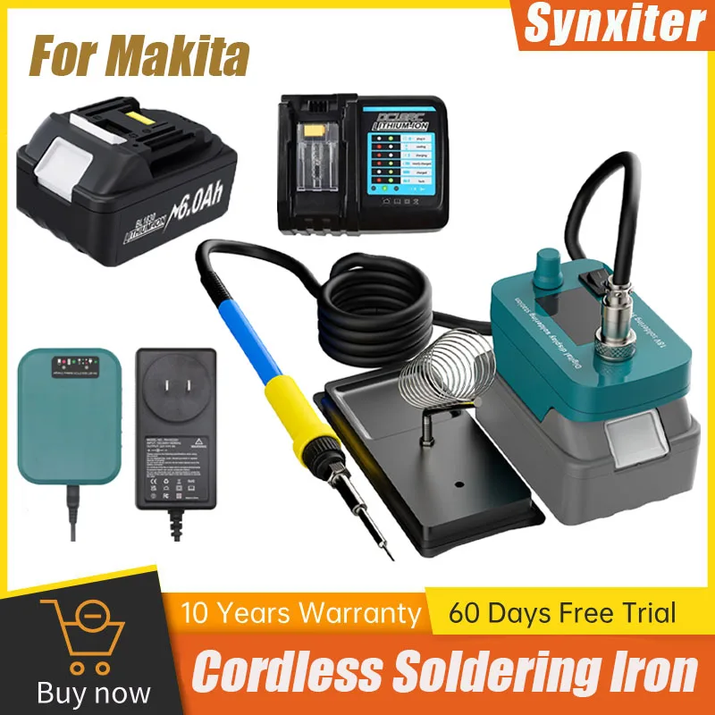 

Cordless Electric Soldering Iron Station Tool Home Outdoor Electric Welder 60W PCB Repair Tool For Makita 18V BL1830 Battery