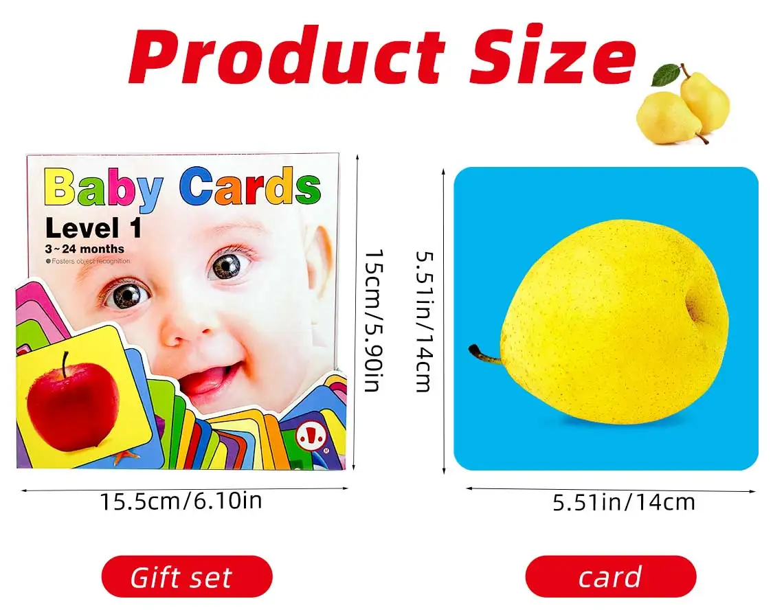 

Educational Flash Cards for Baby Learning Toys Montessori Visual early childhood education Cards for Infants
