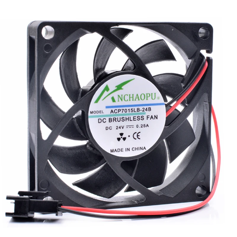 

Brand new original ANCHAOPU ACP7015LB-24B 7cm 70mm 7015 70x70x15mm DC24V 0.25A double ball inverter large air volume cooling fan