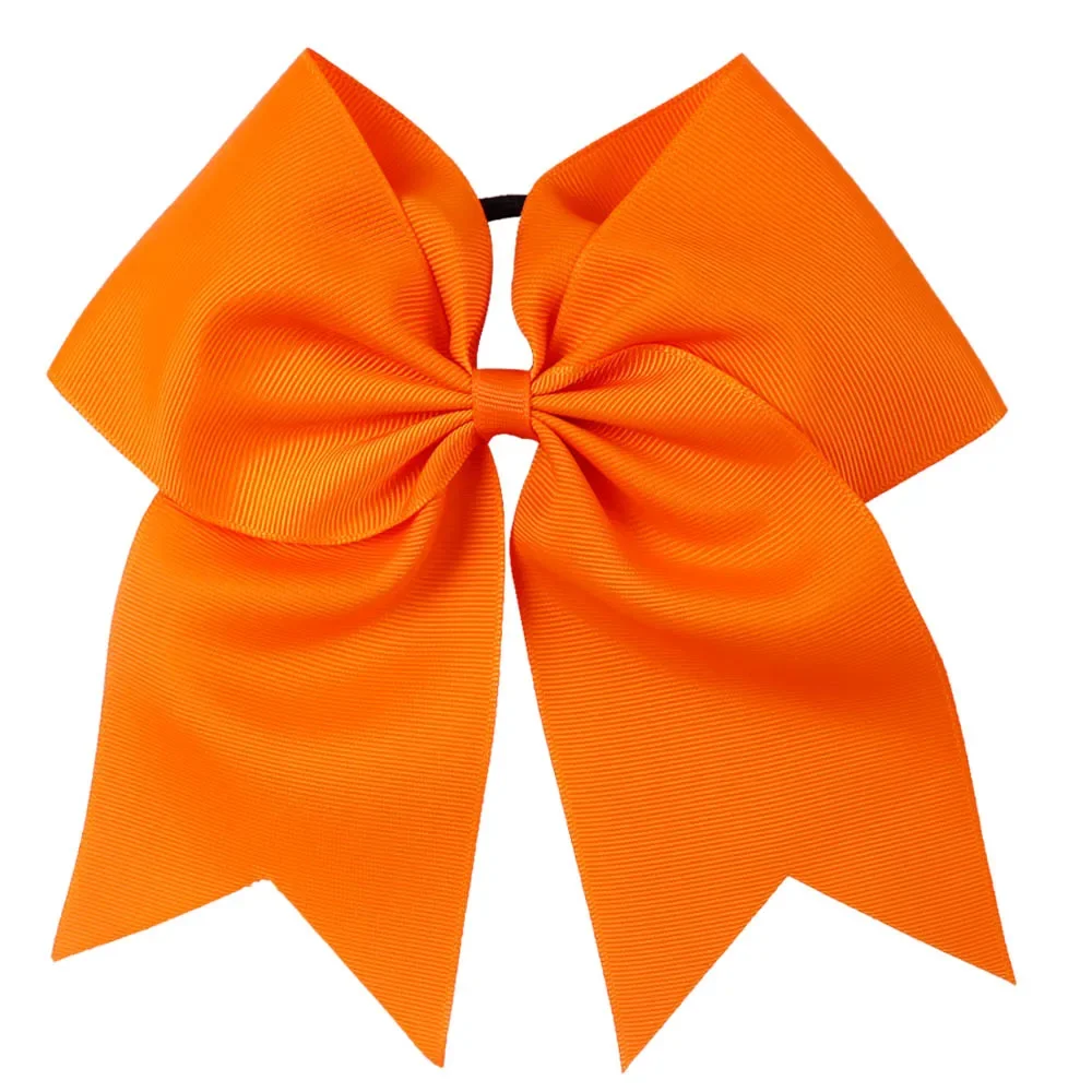 ncmama 50/100Pcs 7\'\' Hair Bows with Elastic Band Girls Cheerleader Cheer Bow Soft Grosgrain Hair Bands For Kids Hair Accessories