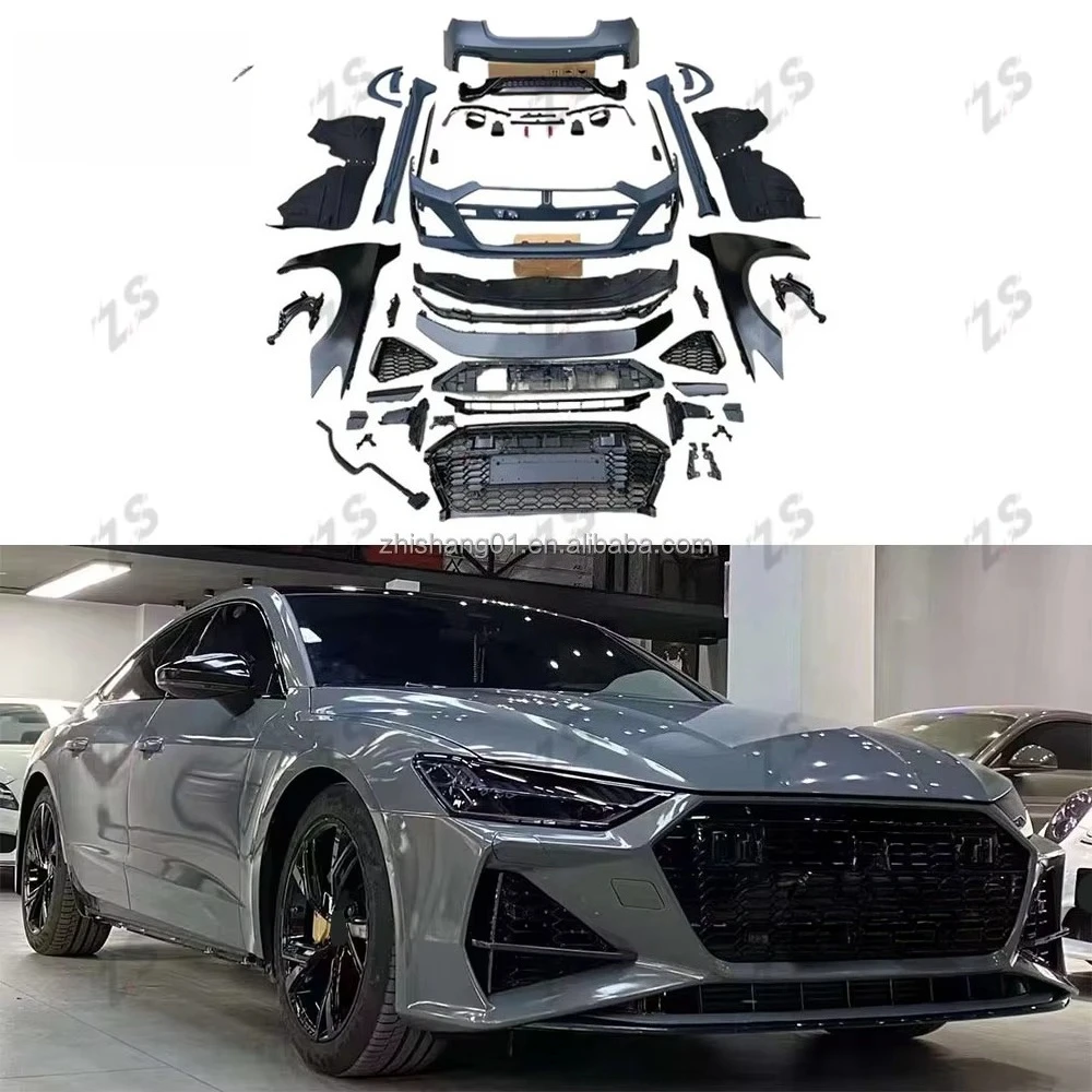 

STLF for Audis A7 C7 2019-24 Upgrade RS7 Wide Body Kit Auto Body Systems Modified Car Bumpers Rear Diffuser Body Kit