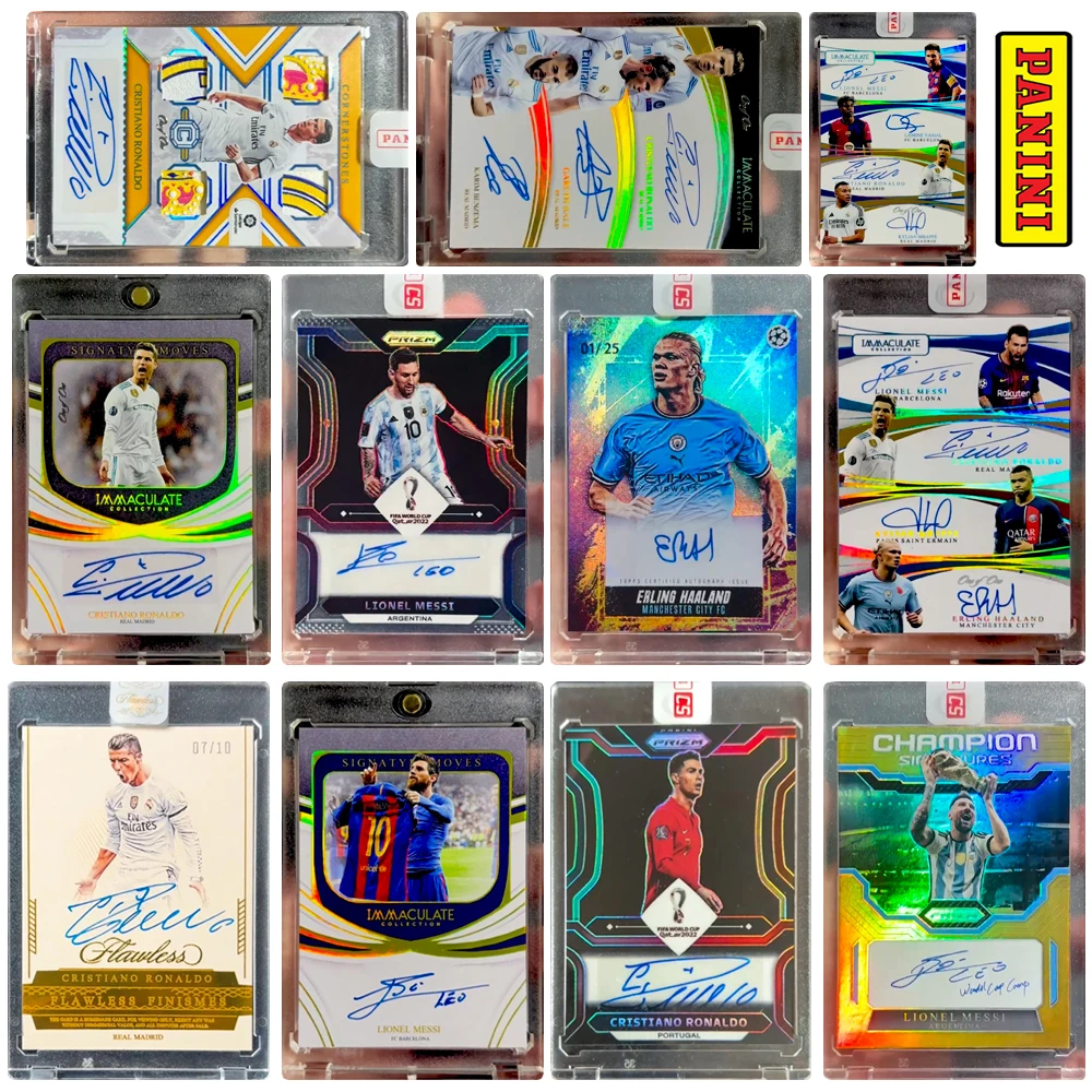 

PANINI Криштиану Роналду, Бензема, Месси, Гаанландия, Mbappe, сделай сам, подпись, лазерная коллекция, карты, кирпичи, подарок на день рождения для мальчиков