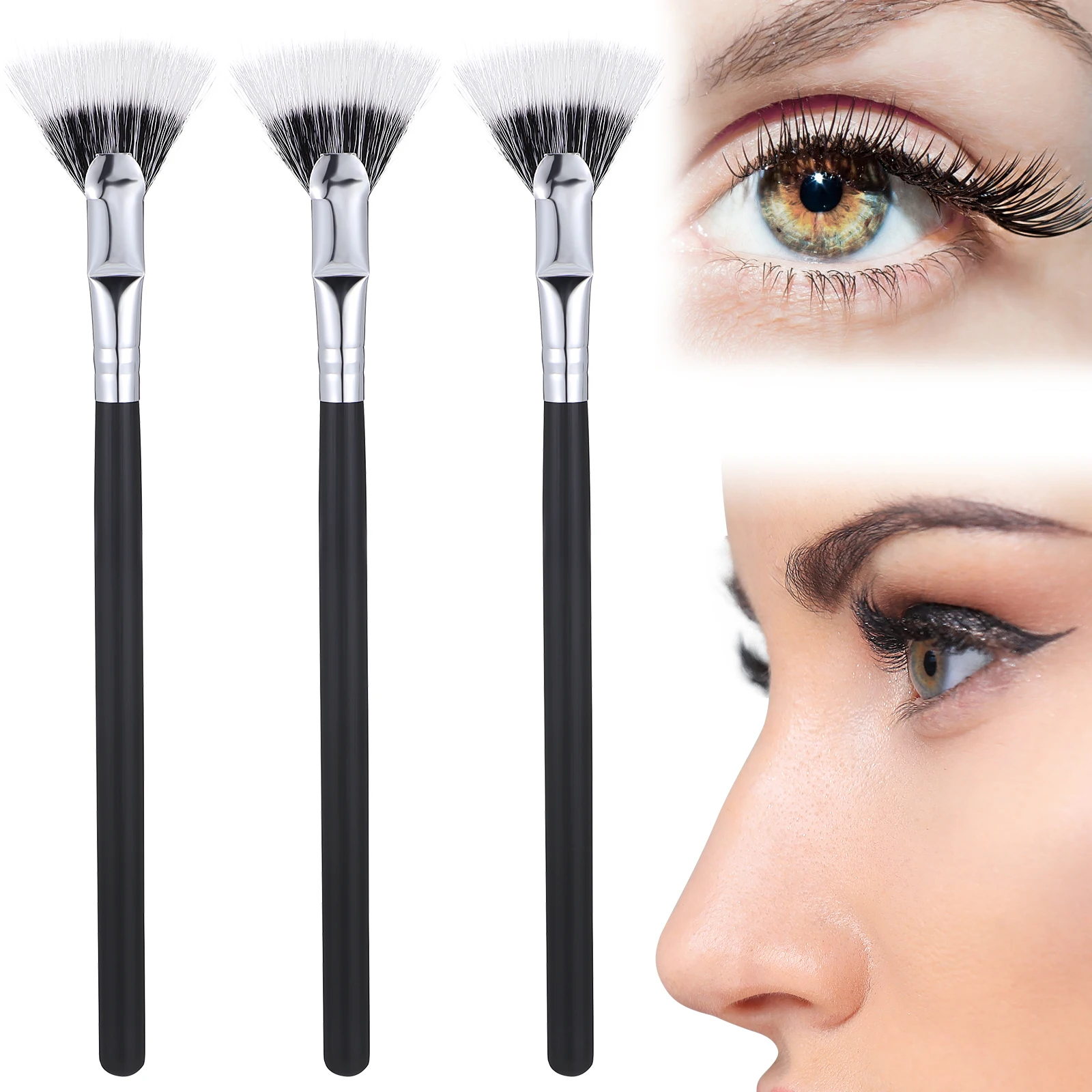 

3Pcs Wooden Handle Eyelash Brushes Multipurpose Use Mascara Wands Lash Grooming Tool Mascara Brush Eyelash Lash Brush