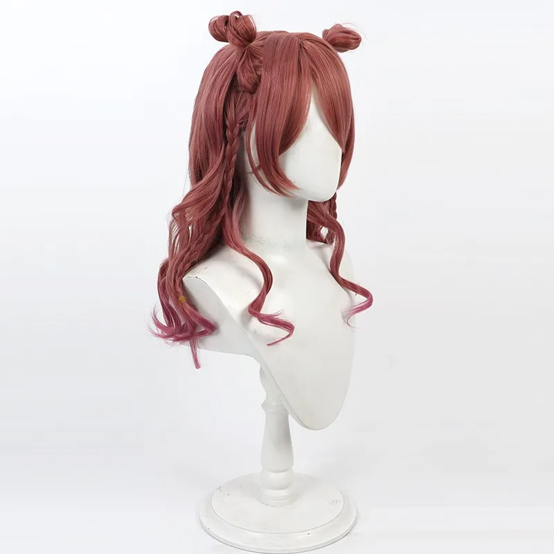 شعر مستعار Idolmaster Gakuin Hanami Saki التنكري ذو لونين متدرج متكامل صغير جديلة هدية الهالوين