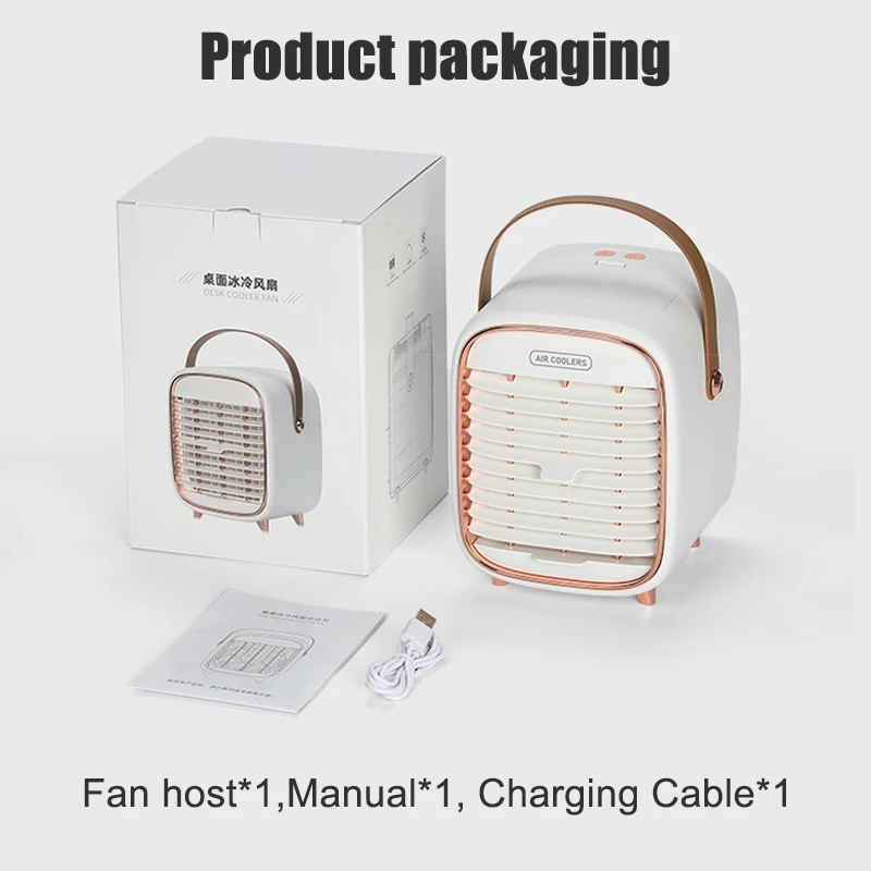 Mini Klimaanlage Tragbare Luftkühler Home USB Persönlichen Raum Kühler Lüfter Luftkühlung Fan Wiederaufladbare Fan Schreibtisch