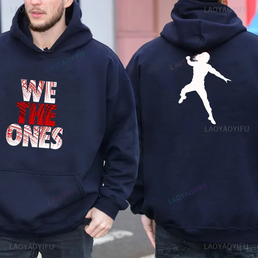 2024 Herfst/Winter Nieuwe Hot Beroemde Worstelaar Romeinse Reigns mannen Zwarte Lange Mouw Hoodies Straat Sport Casual Trui