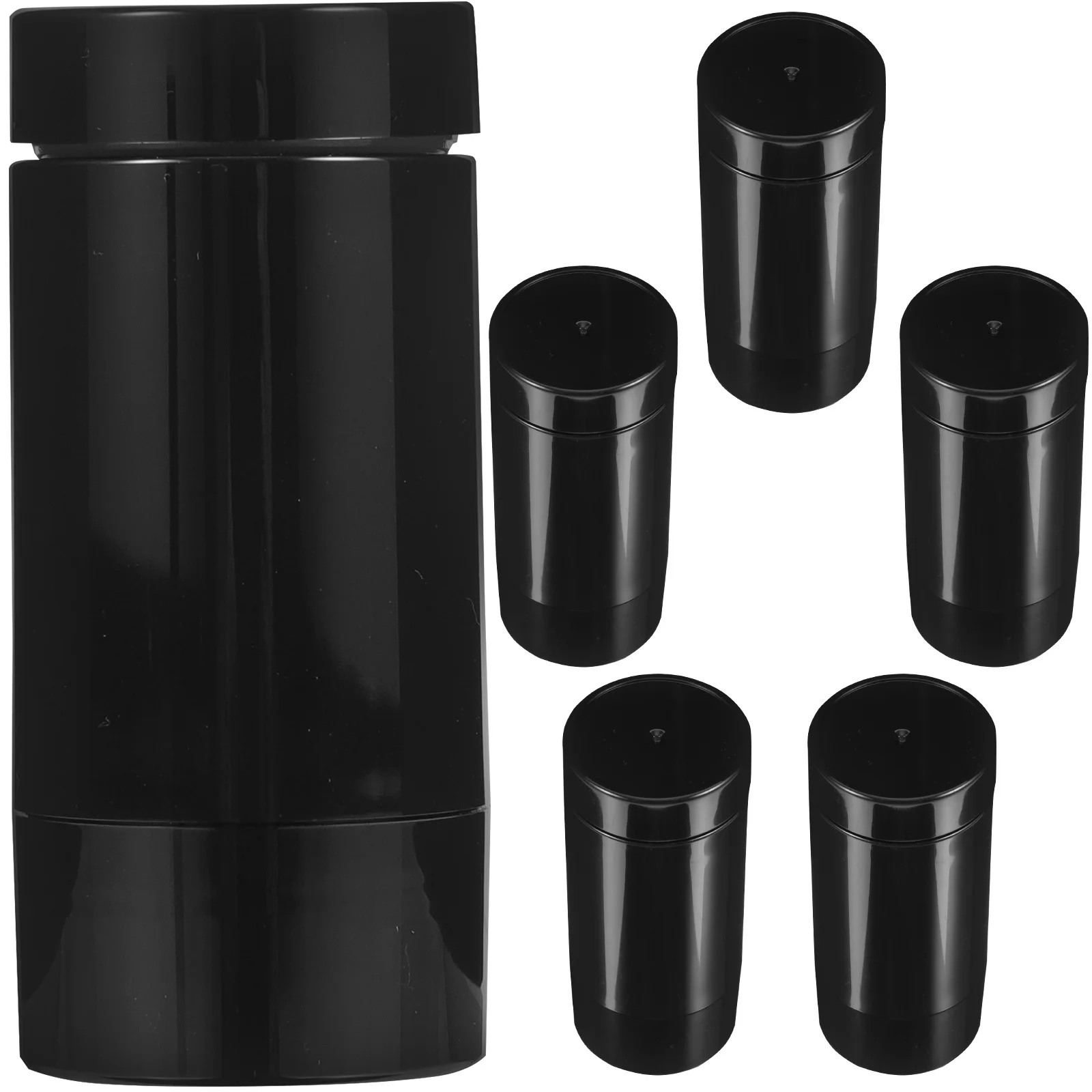Bouteilles de déodorant rechargeables, conteneurs anti-fuite de taille voyage pour crèmes cosmétiques, savons, lavage du corps, conteneurs vides 6 pièces