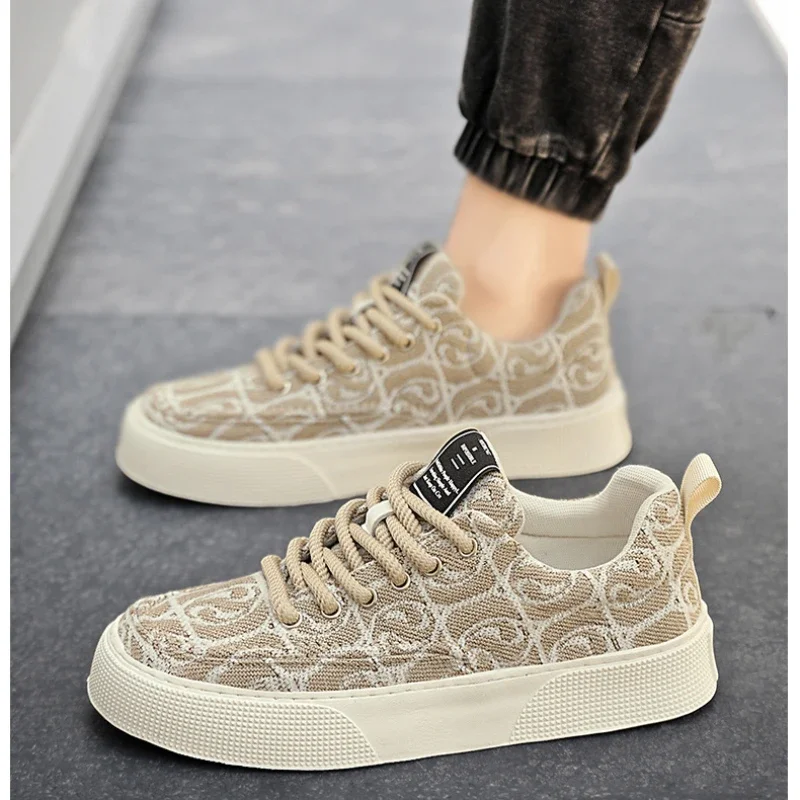 Herenschoenen Lente Nieuwe Veelzijdige Canvas Schoenen Laag Uitgesneden Casual Board Schoenen Design Sense Sportschoen Sneakers Heren Zapatos Casuales