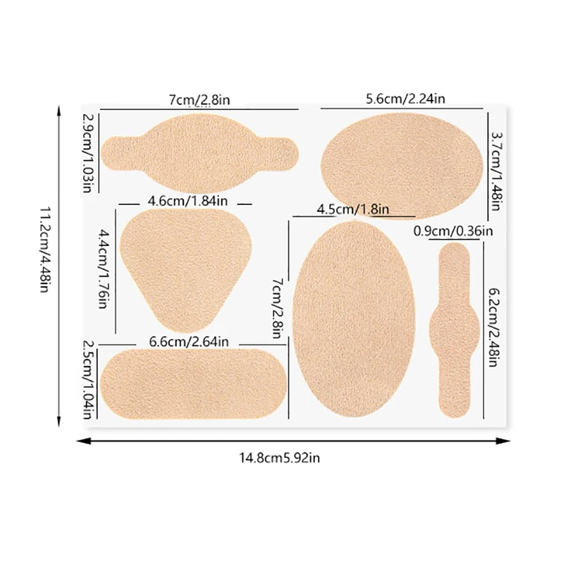 耐摩耗性の靴パッド,フットプロテクター,インソール,粘着性,不織布,通気性パッチ,6個