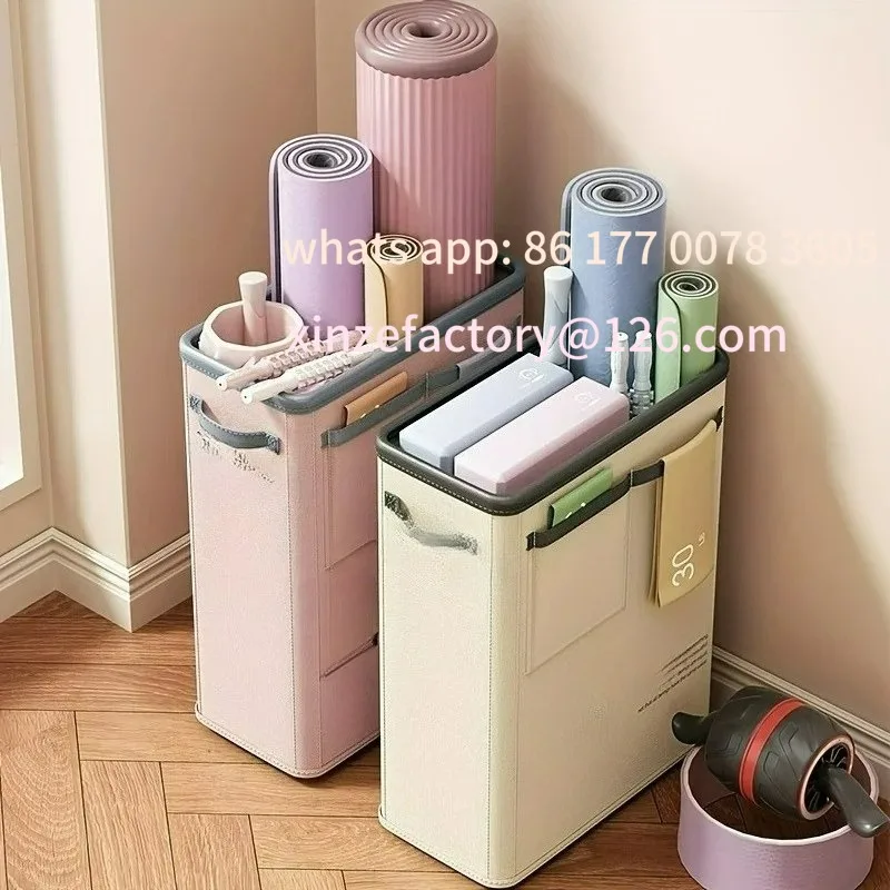 

Customizable 1Pc Yoga Mat Storage Basket, Fitness Equipment and Sports Equipment Storage Basket, Household Sewn Edge Foam Shaft