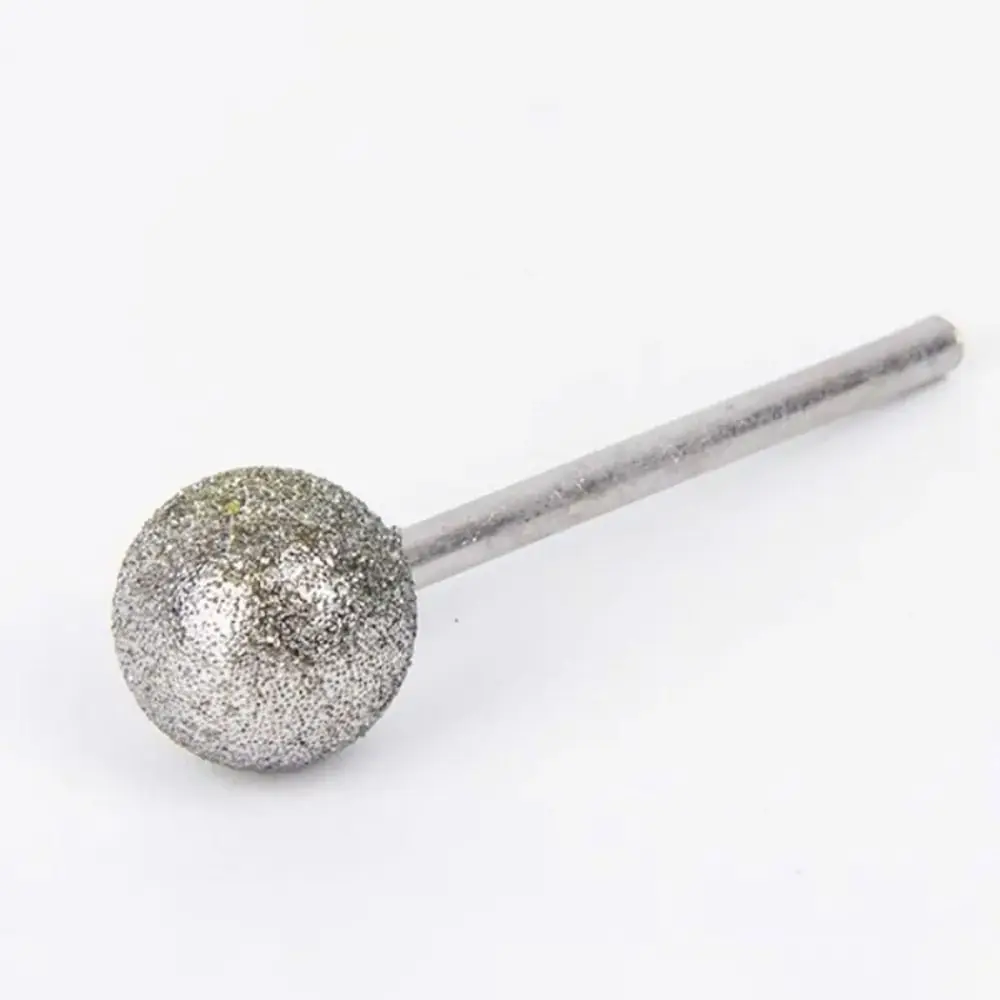 5Pcs Carve Precision Diamond Grinding Head 2.35mm Shank 0.5mm-8mm Electric Grinder Parts Carving Tool Round