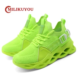 Zapatillas De tenis De malla para Hombre, zapatos transpirables para caminar y correr, ligeras y gruesas, deportivas informales para exteriores, Unisex