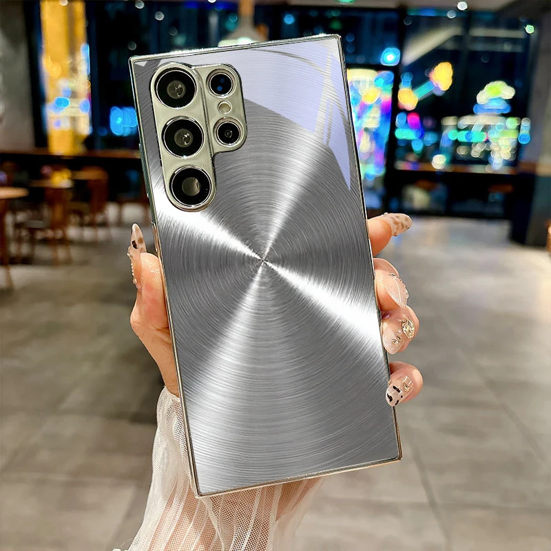Grey spiral pattern Silver Phone Case For Samsung A30s/31/A32/A34/A36/A37/A50/A51/A52/A53/A54/A55/A56/A57/A71/A72/73 Glass Cover