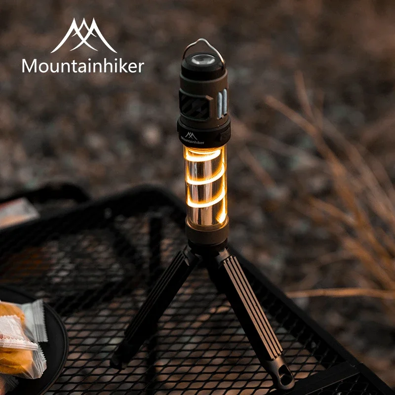 MOUNTAINHIKER 야외 캠핑 전술 모기 램프 킬러 휴대용 LED 손전등 자석 USB 충전 고출력 모기 램프