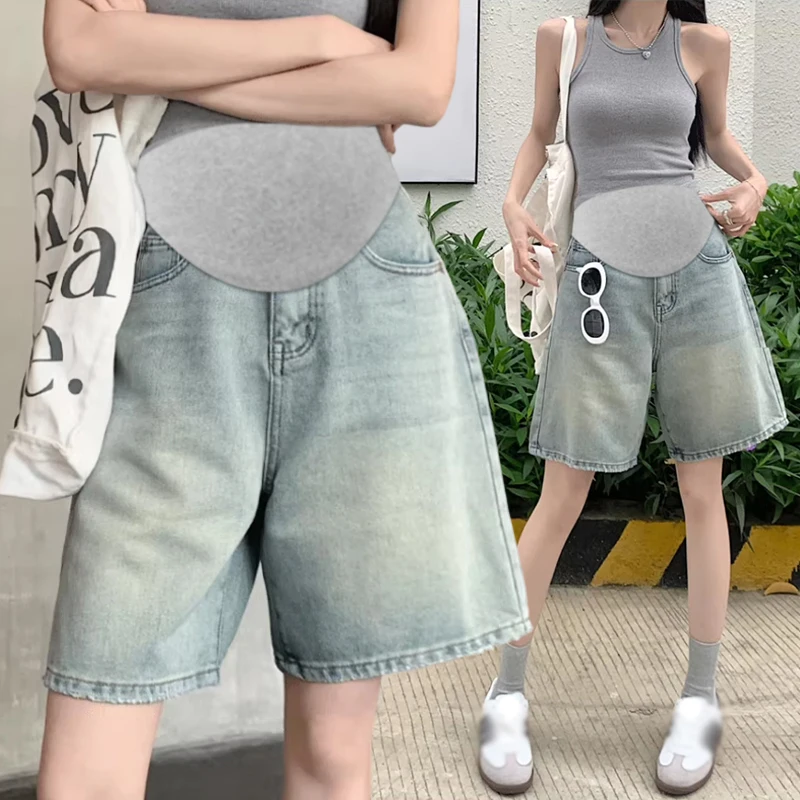 Mutterschaft Jeans Sommer Schwangerschaft Gerade Kurze Jeans Hosen Mode Kurze Schwangere Denim Jean Schwangerschaft Jeans Mutterschaft Kleidung