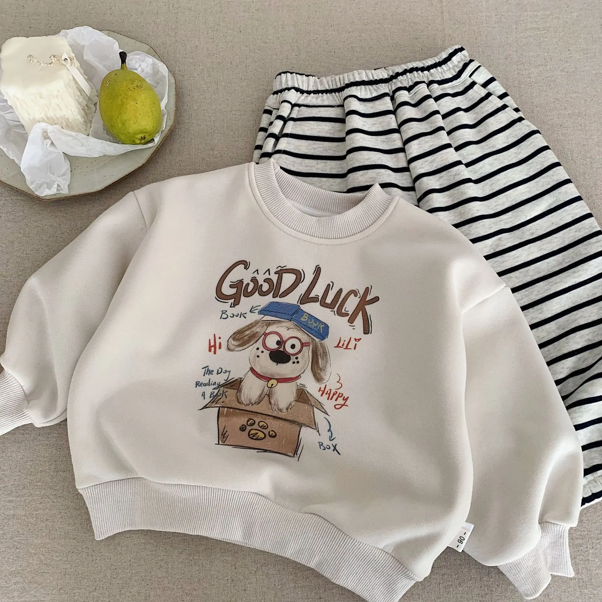 2025 شتاء جديد الأطفال طويلة الأكمام الكرتون البلوز لطيف بنين بنات كنزة صوف طفل دافئ بلايز عادية الاطفال الملابس